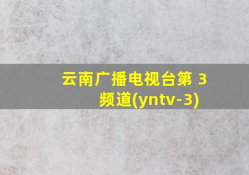 云南广播电视台第 3 频道(yntv-3)